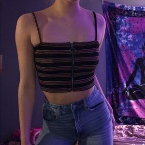 Striped Cropped Top